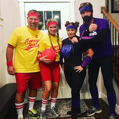 Gather your friends for some Halloween fun with these group costume ideas that are the definition of #squadgoals. Funny Group Costumes Friends, Work Halloween Costumes Group Funny, 90s Halloween Group Costumes, Cool Group Costume Ideas, Diy Dodgeball Costume, Couple Halloween Costumes Group Of 4, Dodgeball Group Costume, Dodgeball Couples Costume, Globo Gym Dodgeball Costume