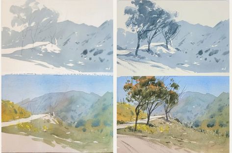 If you've been struggling to navigate watercolor washes and color mixing, resulting in muddy paintings that seem irreparable, this course is tailor-made just for you! Say goodbye to the frustration and join Andy Evansen to learn how to push your artistic boundaries and simplify your techniques, ensuring that your artwork stands out from the rest. Enrollment is open ONLY for two more days! Make sure you secure your place now by clicking the link in our bio. #WatercolorCourse #ColorMixing #Wa... Andy Evansen, California Watercolor, Practice Watercolor, Value Study, Study Art, Watercolor Video, Watercolor Lessons, Watercolor Painting Techniques, Watercolor Wash