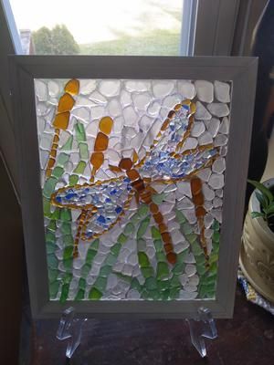 Sea Pottery Mosaic, Seaglass Mosaics, Wake Island, Sea Glass Mosaic, Glass Floats, Sea Pottery, Craft Club, Circular Pattern, Sea Glass Art