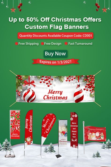 Christmas Flag Banner, Trade Show Booth Ideas, Show Booth Ideas, Video Backdrop, Video Backdrops, Christmas Sales, Custom Canopy, Sneeze Guards, Sneeze Guard