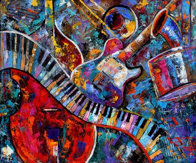 Musical Instruments Art Paintings, Music Gcse Art, Musical Instruments Paintings, Music Gcse, Debra Hurd, Irish Instruments, Music Art Painting, Paintings Colorful, Music Room Art