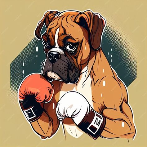 Boxer Dog Art, Boxer Tattoo Dog, Boxer Oc, Funny Boxer Dogs, Boxer Dog Drawing, Boxer Dog Tattoo, Boxer Tattoo, Boxer Art, Cute Boxer Puppies