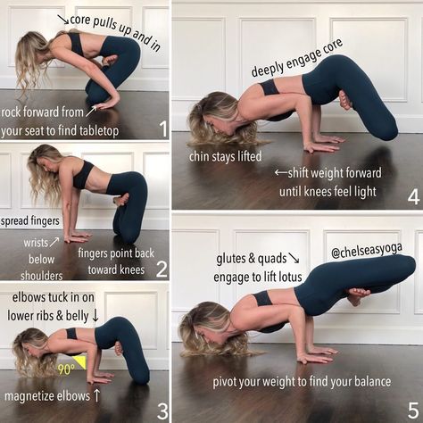 3,301 Likes, 118 Comments - Chelsea | #RisingUpStronger (@chelseasyoga) on Instagram: “How I first learned...#Mayurasana aka #PeacockPose in Lotus . 1. Warm up your wrists a lot. From a…” Yoga For Flat Tummy, Morning Yoga Sequences, Vinyasa Yoga Sequence, Yoga Nature, Yoga Vinyasa, Yoga Poses Advanced, Yoga Video, Trening Fitness, Advanced Yoga