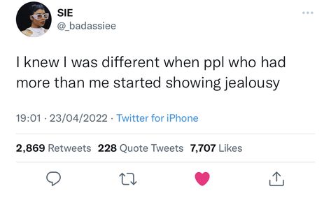 Jealousy Tweets, Jealousy Quotes, I Am Different, Motivational Videos, Mental And Emotional Health, Real Talk Quotes, Emotional Health, Tweet Quotes, Fact Quotes