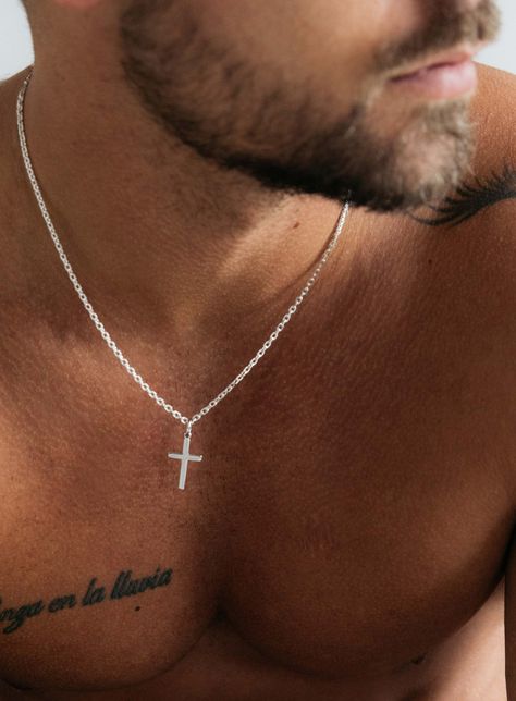 Pendant Necklace Outfit, Cross Necklace For Men, Gold Necklace For Men, Catholic Cross, Chain Necklace For Men, Mens Cross Necklace, Mens Necklace Pendant, Necklace Outfit, Silver Cross Necklace