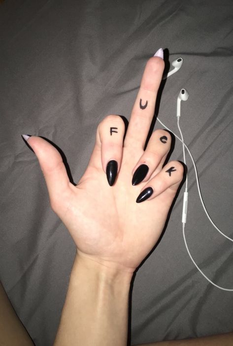 F U Aesthetic, Apple Technology, Dark Aesthetic, Okay Gesture, Nails