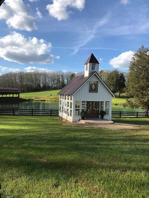 Laccee Meadows Venue – The Chapel Small Chapel Floor Plan, Home Chapel Ideas, Tiny Chapel Wedding, Small Chapel Design, Greenhouse Chapel, Small Wedding Chapel, Backyard Chapel, Mini Chapel, Small Chapel Wedding