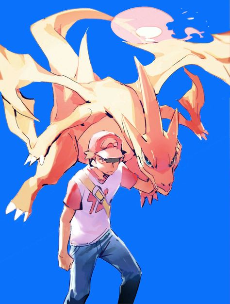 Pokemon Trainer Red, Poses Manga, Pokemon Game Characters, Mega Pokemon, Oc Pokemon, Pokemon Red, Cute Pokemon Pictures, Pokémon Master, Pokemon Teams