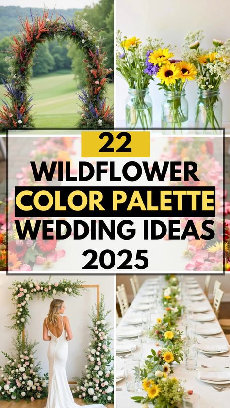 Check Ideas 👇 | Save for Later 📌
Get inspired by 22 trendy wildflower color palettes perfect for 2025 weddings. From soft pastels to bold blooms, these ideas bring nature’s beauty to your big day. Perfect for rustic, outdoor, or boho wedding themes. Find creative ways to incorporate these palettes into your decor, bridal party attire, and floral arrangements. Make your celebration as vibrant and unique as your love story! Garden Party Wedding Bridal Party, Floral Wedding Palette, May Wedding Colors Flowers, Best Wedding Colors Combinations Colour Palettes, August Wedding Themes Color Schemes, Cheap Summer Wedding Ideas, Bright Spring Color Palette Wedding, Wedding Decor Wildflowers, 2025 Spring Wedding Colors