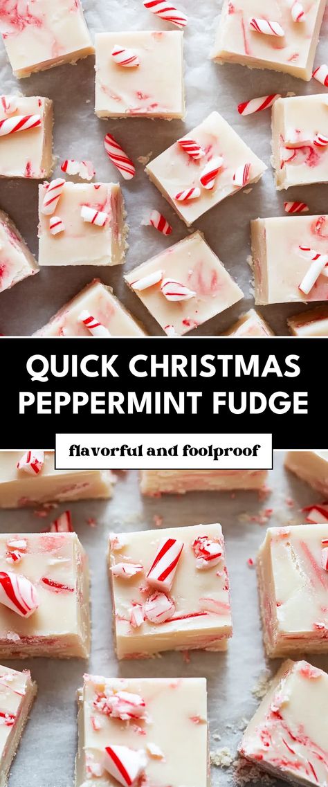 Image for Quick Christmas Peppermint Fudge Fudge Recipe Condensed Milk, Sweetened Condensed Milk Fudge, Condensed Milk Fudge, Peppermint Fudge Recipe, Easy Fudge Recipe, Gingerbread Fudge, Fabulous Desserts, Peppermint Fudge, Easy Fudge