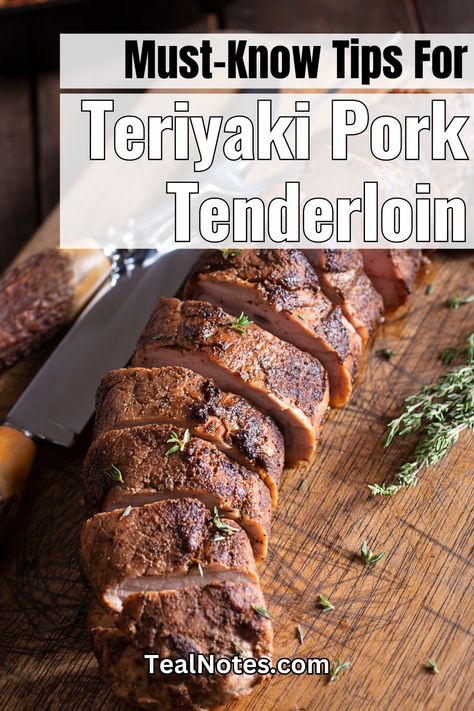 Looking to elevate your dinner game? Discover the best teriyaki pork tenderloin recipe in our article titled "Must-Know Tips for Teriyaki Pork Tenderloin" by Teal Notes. Learn how to cook a teriyaki pork tenderloin to perfection, whether in a slow cooker or on the grill. We'll also share mouthwatering teriyaki marinade for pork tenderloin and suggest delightful teriyaki pork tenderloin side dishes. Get ready to tantalize your taste buds! Click here for your free meal prep plan today! Teriyaki Marinade For Pork Tenderloin, Pork Tenderloin Side Dishes, Pork Tenderloin Sides, Teriyaki Pork Tenderloin, Pork Tenderloin Marinade, Easy Pork Tenderloin, Teriyaki Pork, Pork Marinade, Slow Cooker Recipes Pork