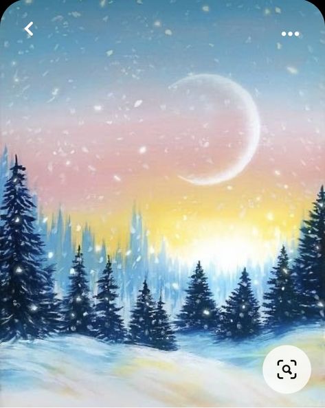 Acrylic Christmas Paintings On Canvas, Paint Night Christmas, Mongolian Village, Winter Painting Ideas On Canvas, Group Drinks, Social Painting, Starfish Painting, Tinsel Tree, Paint Nite