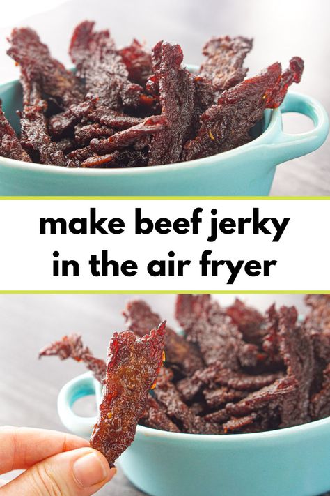 Air Fryer Beef Jerky, Jerkey Recipes, Air Fryer Beef, Best Beef Jerky, Homemade Beef Jerky, Air Fryer Recipes Breakfast, Homemade Jerky, Extreme Food, Beef Jerky Recipes