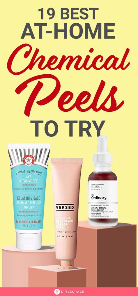 10 Best At-Home Chemical Peels: Compared to professional peeling, at-home chemical peels are mild and easy to use. If you are contemplating diving into the world of at-home chemical peels, here are the 19 best products to begin with. #ChemicalPeels #Beauty #BeautyHacks At Home Face Peel, Chemical Peel Facial, Peeling Solution Before And After, Facial Peels At Home, Face Peel Chemical, Dry Peeling Skin On Face, Chemical Peel Before And After, Peels For Face, Diy Facial Peel