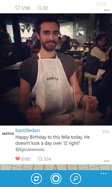 HAPPY BIRTHDAY, SASSMASTER Kyle Simmons, Happy Birthday Today, Dan Smith, Bad Blood, Very Happy Birthday, Bastille, Great Bands, Save My Life, Happy Birthday To You