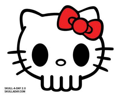 Hello Kitty skeleton (possible pumpkin carving idea) Hello Kitty Pumpkin, Images Hello Kitty, Hello Kitty Tattoos, Skull Pumpkin, Pumpkin Carvings Stencils, Kitty Drawing, Pumpkin Stencil, Hello Kitty Drawing, Hello Kitty Halloween