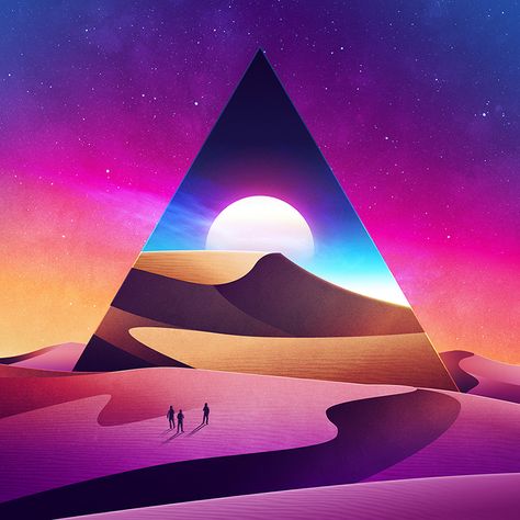 james white's psychedelically smooth sci-fi landscapes are out of this world  www.designboom.com Sci Fi Landscape, Greek Architecture, Retro Kunst, New Retro Wave, Psy Art, James White, Retro Waves, Arte Fantasy, Trippy Art