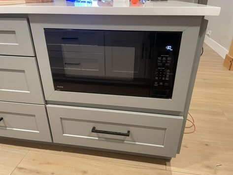 Kitchen Microwave Cabinet Drawer, Microwave Trim Kit, Retrofit Cabinet For Microwave, Modify Cabinet For Microwave, How To Replace Microwave With Range Hood, Microwave With Trim Kit, Ge Profile Microwave, Mounted Microwave, Microwave In Island