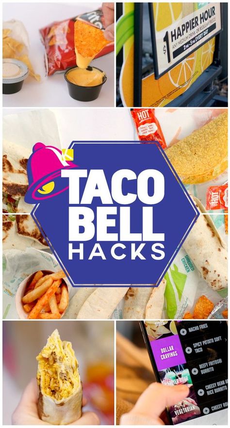 Taco Bell Food, Burritos Chicken, Restaurant Hacks, Saving Budget, Food Tacos, Nacho Fries, Taco Bell Recipes, Budget Hacks, The Best Tacos