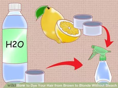 Image titled Dye Your Hair from Brown to Blonde Without Bleach Step 2 Hair From Brown To Blonde, Red Hair Without Bleach, Blonde Without Bleach, Bleach Brown Hair, Ways To Dye Your Hair, Kool Aid Hair Dye, Homemade Hair Dye, Kool Aid Hair, Popular Images