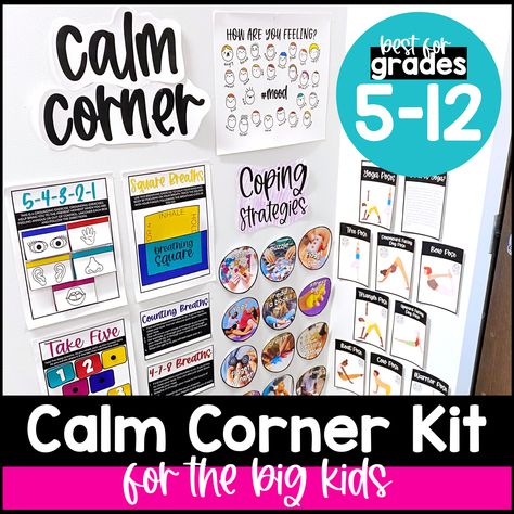 Calm Down Corner Middle School Classroom, Calm Corner Middle School, Calming Corner Ideas Middle School, Calm Corner In Classroom High School, Calming Corner Middle School, Calm Down Corner Middle School, Calming Corner Classroom Middle School, Mindfulness Room, Fccla Ideas