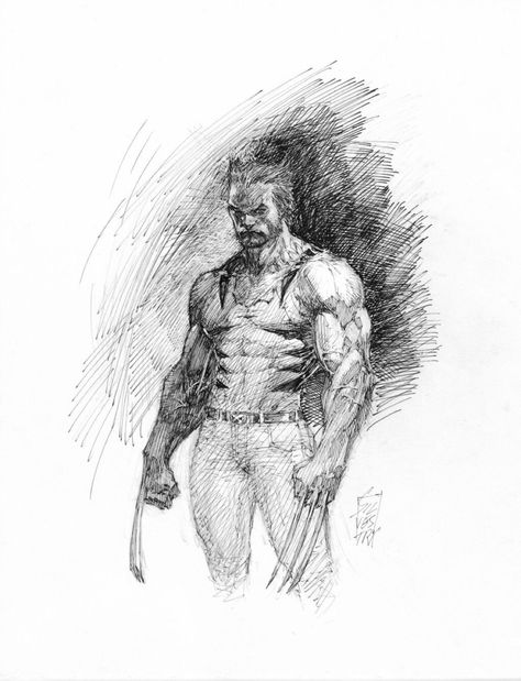 Wolverine by Marc Silvestri Mark Silvestri, Silvestri Art, Marc Silvestri, Wolverine Artwork, James Howlett, Old Man Logan, Xmen Art, Wolverine Art, Man Sketch