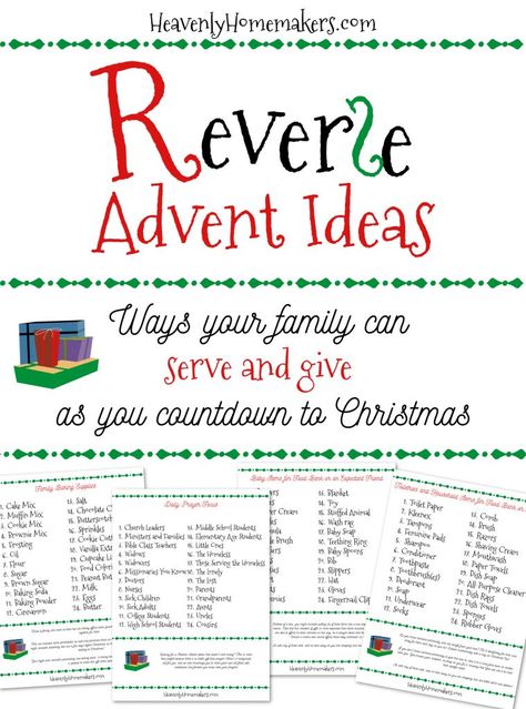 A Reverse Advent Idea - Consider Serving With Your Family Like This! | Heavenly Homemakers Healthy Eating Family, Advent Family Activities, Reverse Advent Calendar, Advent Family, Advent Box, Christ Centered Christmas, Family Friendly Recipes, Advent Activities, Advent For Kids