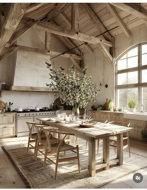 Scandinavian Kitchen Inspiration, Kitchen With Natural Light, Cozy Farmhouse Kitchen, Chic Natural, French Country Kitchens, French Country Kitchen, Renovation Design, Rustic Cottage, Home Design Ideas