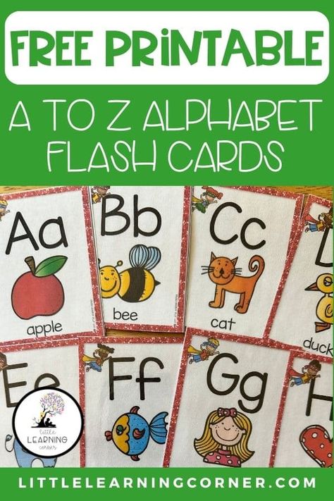 free-printable-a-to-z-alphabet-flash-cards-pin-1 Printable Alphabet Flashcards, Kindergarten Autumn, Alphabet Chart Printable, Alphabet Flash Cards Printable, Letter Recognition Games, A To Z Alphabet, Free Printable Alphabet, Letter Flashcards, Z Alphabet