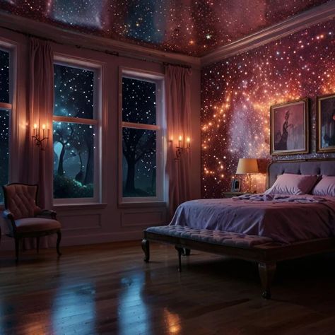 Magical bed room with glowing lights #lights #room #bedroom #home #decor #fantasy #magical Awakening Women, Lights Room, Kid's Bedroom, Dream Bedroom, Bed Room, Spiritual Awakening, Kids Bedroom, Room Bedroom, Bedroom