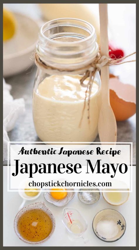 Discover how to make creamy homemade Japanese mayo like Kewpie mayo without any risk & additives. Step by step photo instructions and video to your very own Kewpie mayo recipe. This Japanese Mayonaisse recipe is really easy and healthier than the bought mayo because it has no preservatives. #kewpiemayo #kewpiemayorecipe #japanesemayo #japanesemayorecipe #homemademayo Japanese Mayo Recipe, Japanese Mayo, Kewpie Mayo, Kewpie Mayonnaise, Japanese Sauce, Mayo Recipe, Mayo Sauce, Homemade Mayo, Mayonnaise Recipe