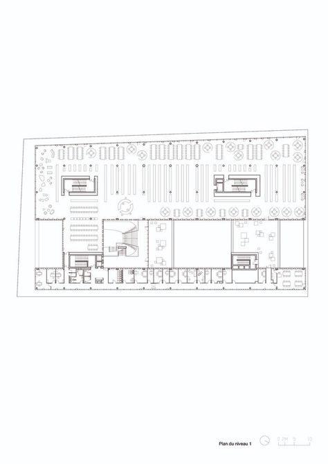 Gallery of The Atrium University Library / SCAU - 34 Library Atrium, Library Floor Plan, Archive Library, University Library, Ground Floor Plan, Ground Floor, Floor Plan, Floor Plans, University