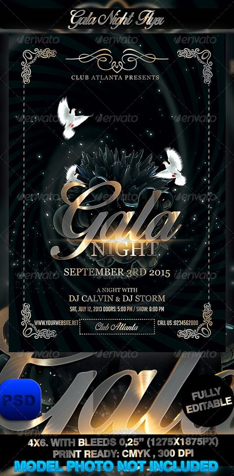 Gala Night Flyer Template PSD | Buy and Download: http://graphicriver.net/item/gala-night-flyer/8466950?WT.ac=category_thumb&WT.z_author=Stormclub&ref=ksioks Gala Flyer, Program Flow, Red Wedding Receptions, Tie Template, Gala Invitation, Gala Night, Gala Themes, Gala Party, Music Flyer