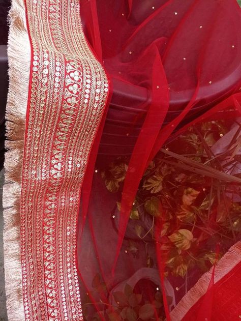 Duppattas Designs Ideas, Indian Wedding Gowns, Latest Bridal Lehenga, Bridal Dupatta, Anarkali Dress Pattern, Fashionable Saree Blouse Designs, Fancy Sarees Party Wear, Bridal Lehenga Red, Saree Designs Party Wear