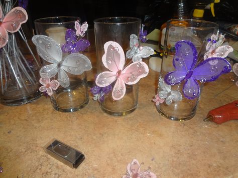 butterfly centerpieces Butterfly Baby Shower Centerpieces, Theme Bapteme, Butterfly Themed Birthday Party, Butterfly Centerpieces, Butterfly Baby Shower Theme, Phone Pictures, Butterfly Birthday Party, Butterfly Baby Shower