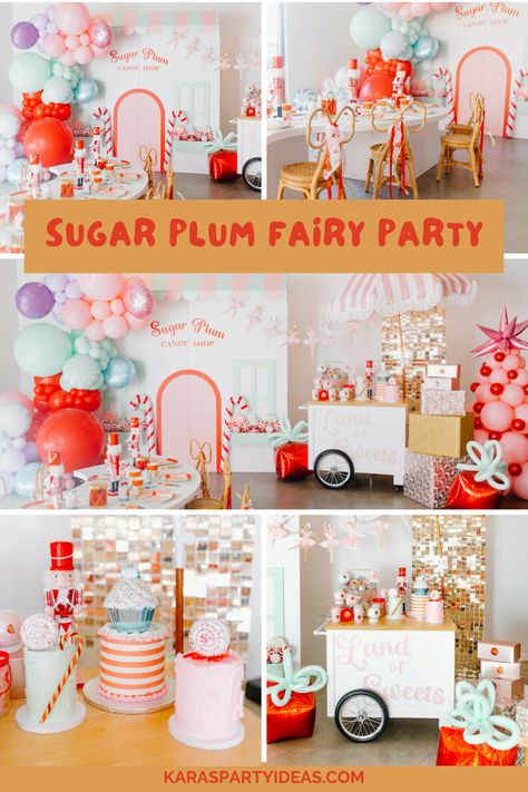 Nutcracker Drum, Holiday Balloons, Backdrops Kids, Gingerbread Party, Winter Onederland Birthday, Party Trends, Ballerina Party, Fairy Birthday Party, Sugar Plum Fairy