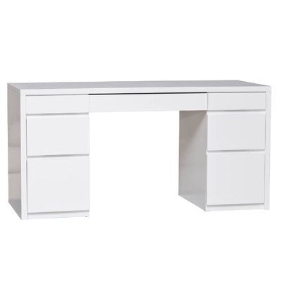 Whiye Desk, Bedroom Desk Ikea, Desk For Room, Maple Toffee, Tech Room, Beauty Room Vanity, White Desk Office, Best Writing, Desk Inspiration