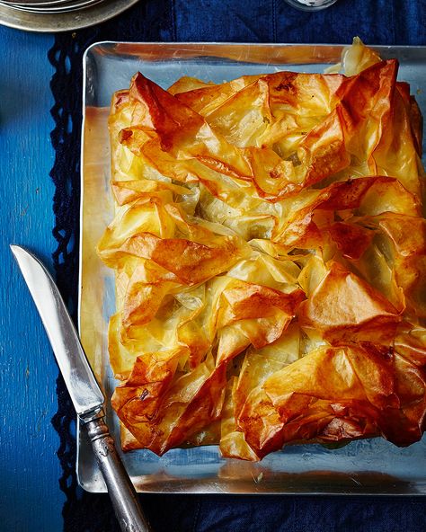 Think sausage roll, but bigger. Filo pastry is used to create a light, yet oh-so-satisfying pie that is perfect for entertaining or a comforting meal with friends. Amazing Deserts, October Recipes, Filo Pastry Recipes, Sausage And Mash, Leek Pie, Sausage Rolls Recipe, Thyme Salt, Chicken Casseroles, Sausage Roll