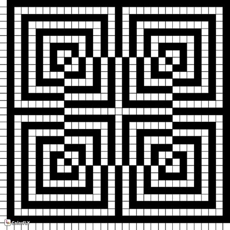 Trippy Graph Paper Art, Optical Illusion Drawings On Graph Paper, Optical Illusion Pixel Art, Grid Paper Drawings Pattern, What To Draw On Graph Paper, Pixel Art Geometric Pattern, Pixel Art Illusion, Things To Draw On Grid Paper, 32x32 Pixel Art Grid Black And White