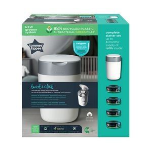 Tommee Tippee Twist & Click Advanced Nappy Disposal NEW Green System with 4 Pack Refill Cassettes | Target Australia Tommee Tippee, Hello Baby, New Green, Clean Hands, Starter Kit, Abba, Multi Layering, Layering, Twist