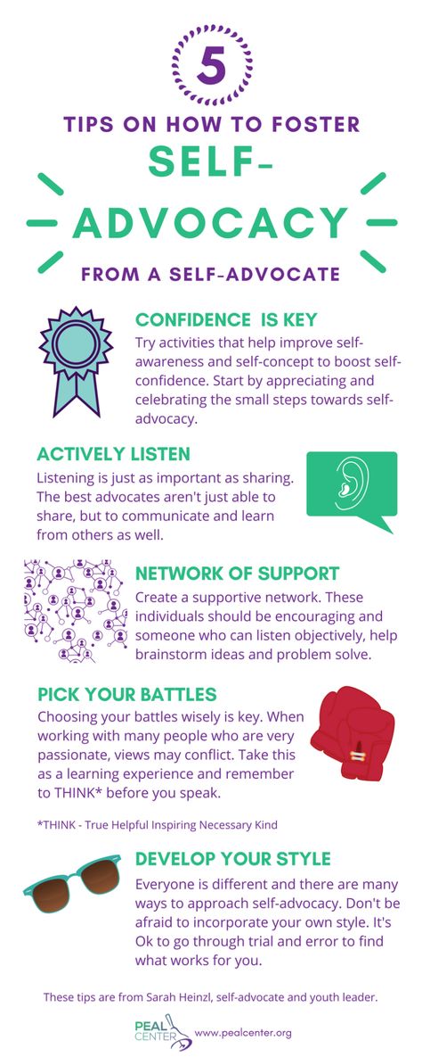 Tips on How to Foster Self-Advocacy (Infographic) – The PEAL Center Self Advocacy Quotes, Self Advocacy Worksheets, Self Advocacy Activities For High School, Self Advocacy Activities For Kids, Self Advocacy Activities, Advocacy Infographic, Educational Advocacy, Advocacy Quotes, Leadership Workshop