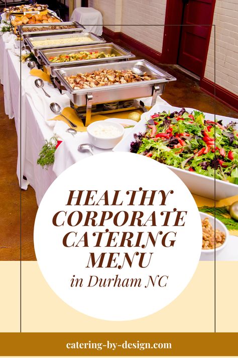 When it comes to corporate catering, healthy food doesn't have to be boring. Catering By Design offers a variety of menu options that are both healthy and delicious. Check out the menus! corporate catering menu ideas, corporate event buffet, corporate catering, corporate food ideas, corporate buffet set up, corporate catering ideas lunches, corporate breakfast catering ideas, corporate lunch buffet, corporate catering ideas, corporate catering ideas event planning, raleigh north carolina food Corporate Catering Ideas Lunches, Corporate Lunch Ideas Catering, Corporate Lunch Ideas, Corporate Breakfast Ideas, Catering Lunch Ideas, Catered Lunch Ideas, Lunch Buffet Menu Ideas, Lunch Buffet Ideas, Lunch Catering Ideas