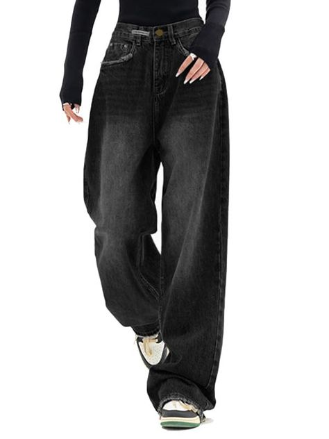 Jean Cargo Pants, Baggy Clothes Aesthetic, Wide Leg Baggy Jeans, Baggy Jeans For Women, Cargo Pants Baggy, Y2k Cargo Pants, Wide Leg Pants Jeans, Y2k Baggy Jeans, Jeans High Waist