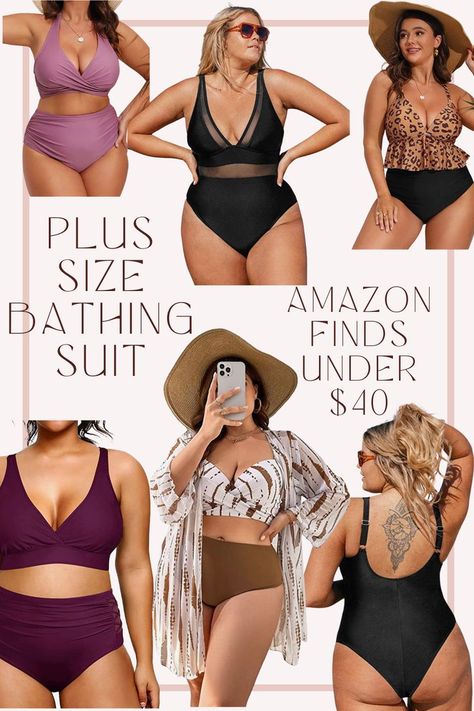 The best Plus Size Amazon Fashion finds for Summer 2023! Cute clothes from Amazon for the summer and the beach and vacations! Tummy Control Bathing suits $20-$40 Budget friendly bathing suits. Gym Wear For Women Plus Size, Plus Size Beach Outfits Vacations, 90s Outfits Party, Swimsuits Plus Size, Plus Size Beach Outfits, Body Positive Fashion, Plus Size Winter Outfits, Plus Size Clothing Stores, Plus Size Fashionista