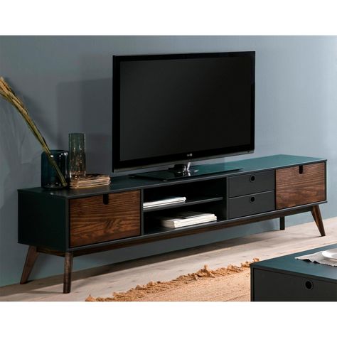 Modern Tv Stand Living Rooms, Dining Room Credenza, Tv Stand With Drawers, Tv Rack, Wall Tv Unit Design, Diy Furniture Decor, Living Room Tv Unit Designs, Living Room Tv Unit, Rack Tv