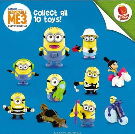 Minions Mcdonalds, Mcdonalds Toys, Happy Meal Toys, Happy Meal, Toys, Minions