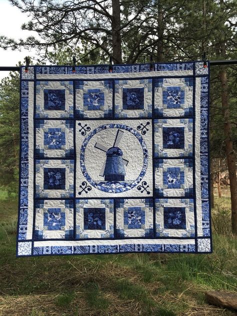 Dutch Doll Quilt Pattern, Dutch Windmill Quilt Pattern, Dutch Quilt, Dutch Quilts, Delft Blue Quilt Patterns, Dutchman’s Puzzle Quilt, Blue Quilt Patterns, Delft Holland, Quilted Projects