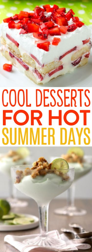 Cool Desserts for Hot Summer Days - A Little Craft In Your Day Cool Desserts, Frozen Strawberry Desserts, Frozen Key Lime Pie, Pineapple Dream Dessert, Banana Pudding Desserts, No Bake Blueberry Cheesecake, Chocolate Peanut Butter Desserts, Homemade Banana Pudding, Peanut Butter Desserts