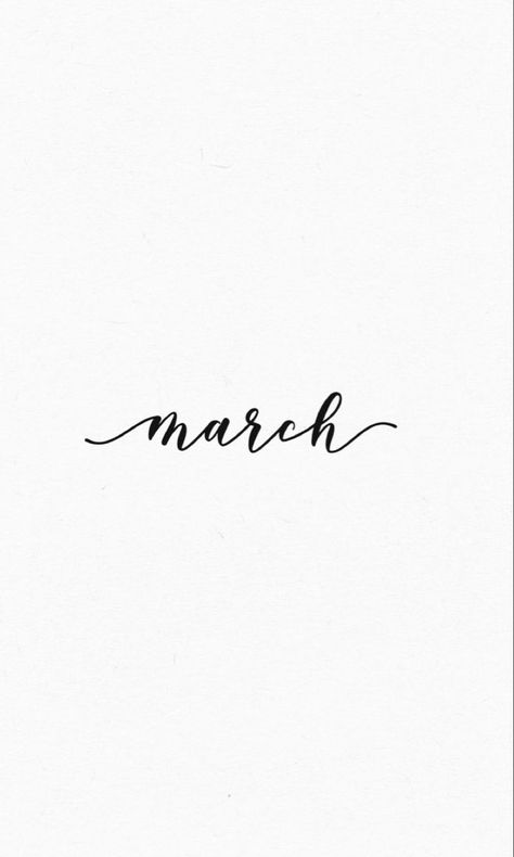 March Word Aesthetic, March In Cursive, March Font, March Calligraphy, Calendar Logo, Instagram Divider, Best Friend Wallpaper, Bullet Journal Cover Ideas, Iphone Life Hacks