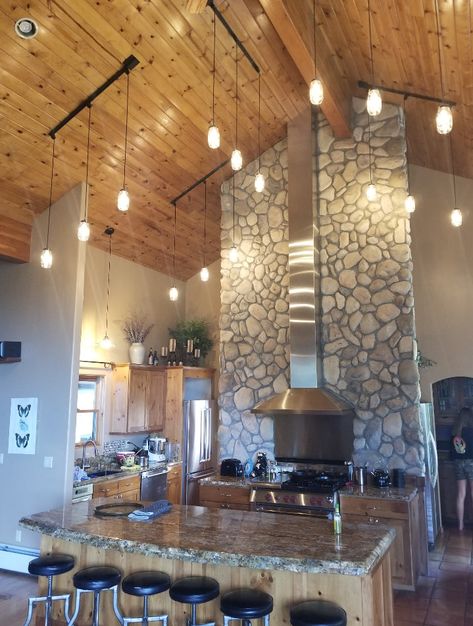 Decor That Men and Women Can Truly Agree On Vintage Pendant Lighting, Farmhouse Track Lighting, Mason Jar Pendant Light, Mason Jar Light Fixture, Pendant Track Lighting, Track Lighting Kitchen, Chandelier Farmhouse, Track Lighting Pendants, Vintage Mason Jars